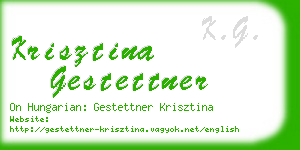 krisztina gestettner business card